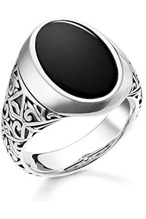 Thomas Sabo Herren Ring Schwarz 925 Sterling TR2242-698-11
