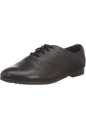 Clarks Mädchen Jules Walk Brogues, Schwarz (Black Leather), 33.5 EU