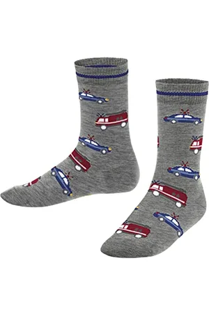 Falke Unisex Kinder Socken Police and Fire Cars K So Baumwolle gemustert 1 Paar, , 31-34