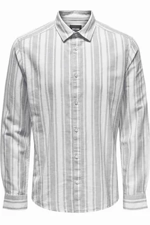 Only & Sons Onscaiden Ls Mix Stripe Linen Shirt
