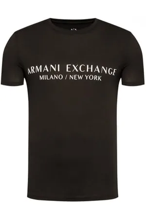 Armani Exchange Herren Short Sleeve Milan New York Logo Crew Neck T-shirt T Shirt, , S EU