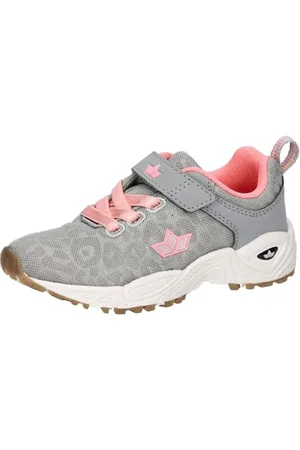 LICO Jungen Mädchen Alisa VS Hallenturnschuhe, Grau/Rosa, 28 EU
