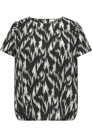 ONLY Damen CARVICA Life SS WVN NOOS Top, , 50 Plus
