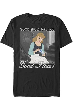 Disney Unisex Cinderella Cinderella Shoes Organic Short Sleeve T-shirt, , M
