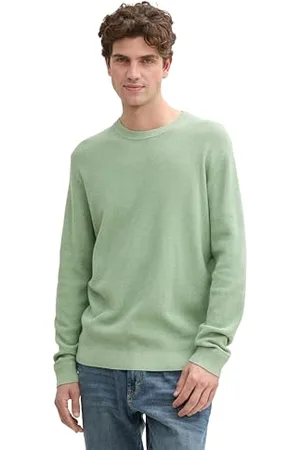 TOM TAILOR Herren Basic Strickpullover aus Baumwolle, , XL
