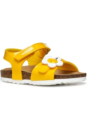 Geox Baby-Mädchen B CHALKI Girl Sandal, Yellow, 23 EU