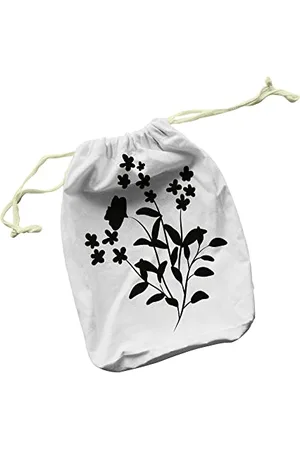 Questo Casa Bedruckte Baumwoll Taschen mit Kordelzug, Einkaufstasche, Stoffsack, Stofftasche, Beutel, Gemüsesack, Wiederverwendbare, Faltbar, Größe: 40x50 Cm