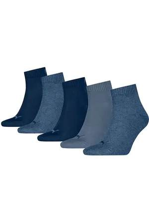 PUMA Unisex Plain Quarter, Denim Blue-New, 47/49 (5er Pack)