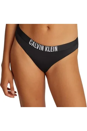 Calvin Klein Damen Bikinihose mit Logobund, Schwarz (Pvh Black), XXL