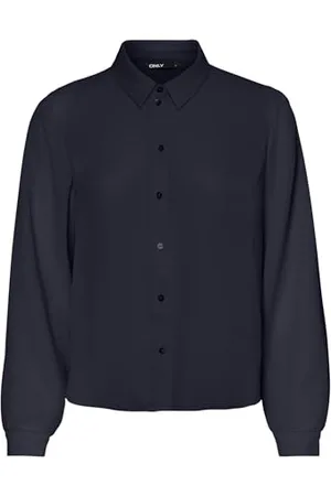 ONLY Damen Onlnova Life Vis L/S Emma Shirt Solid Bluse, , Medium