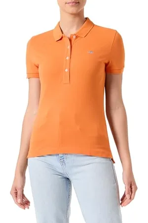 GANT Damen Slim Sheild Cap Sleeve Pique Polo, , Large
