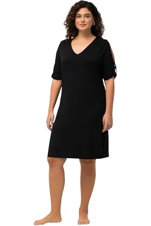 Ulla Popken Damen Strandkleid Heather Kleid, , 42-44