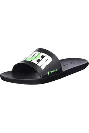 Rider Herren 11773 Slide, Black/White/Green, 39.5 EU Schmal