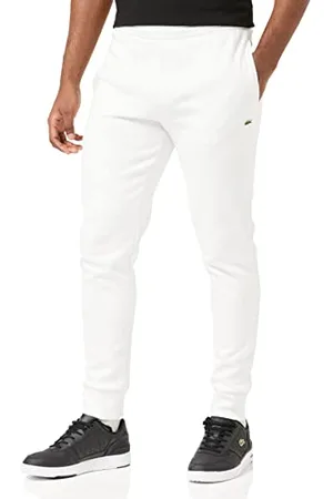 Lacoste Herren Jogginghose XH9624, Männer Freizeithose,Sweatpants,Loungewear,Homewear,Slim Fit,Weiß,7 (XXL)