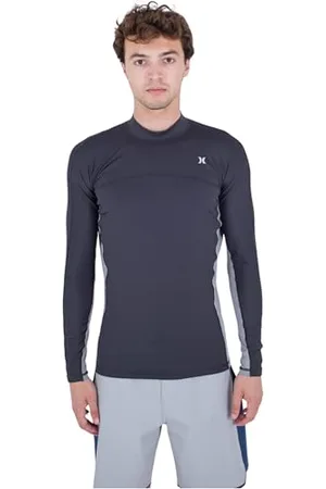 Hurley Herren Channel Crossing Paddle Series Ls Rash-Guard-Shirt, , S 7-9