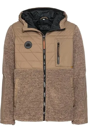 Camel Active Herren Teddyjacke im Materialmix menswear-50