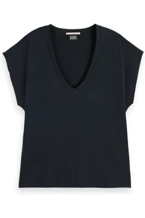 Scotch&Soda Damen T-Shirt Core Slub V-Neck T-Shirt, ,L