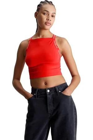 Calvin Klein Jeans Damen Tank Top Cropped, , XXS