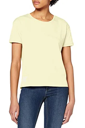 Camel Active Womenswear Damen T-Shirt Womenswear T-shirt, (Yellow 60), L