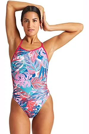Arena Damen Print Lace Back MaxLife One Piece Athletic Training Swimsuit Einteiliger Badeanzug, , 44