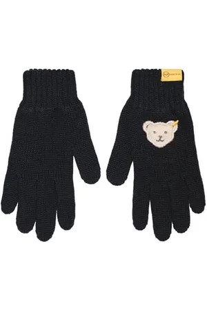 Steiff Mädchen Fingerhandschuhe Handschuhe, Navy, 30
