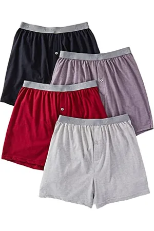 Fruit Of The Loom Herren Premium Tag-Free Cotton Underwear (Regular & Big, Boxershorts, Strickmuster, 4 Stück, Large (4er Pack)