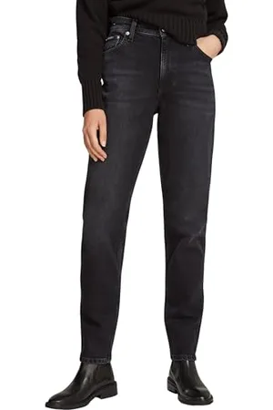 Calvin Klein Jeans Damen MOM J20J224035 Konisch zulaufend, Denim (Denim Schwarz) ,32W / 30L