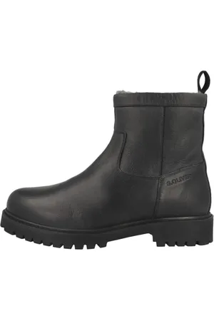 QS by s.Oliver Herren Chelsea Boots aus Leder Gefüttert, (Black), 43 EU