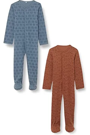 Pippi Unisex Baby Füssen Kleinkind-Schlafanzüge, Blue Mirage, 86
