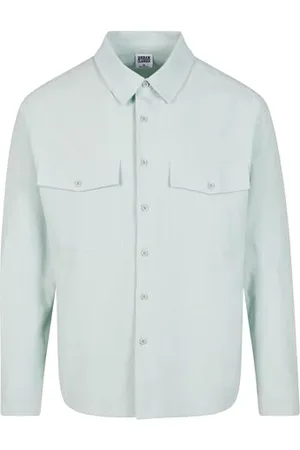 Urban classics Herren Hemd Basic Crepe Shirt, lässiges Hemd für Männer, Langarm, , XXL