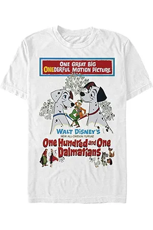 Disney Unisex 101 Dalmatians Vintage Poster Organic Short Sleeve T-shirt, , L