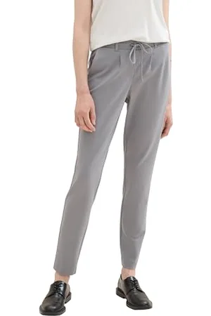 TOM TAILOR Damen 1008375 Loose Fit Hose, 10921-Explicit Grey, 38W x 32L