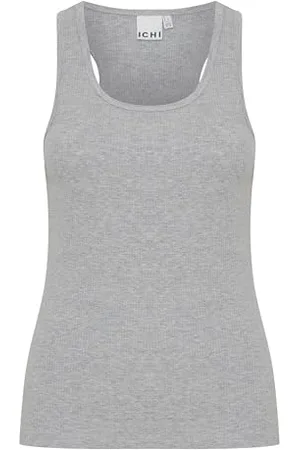 Ichi IHPALMER Rib Box to Damen Top Tanktop Rundhals 92% Baumwolle, 8% Elasthan Slim fit, Größe:M, Farbe: