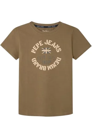 Pepe Jeans Jungen Ronal T-Shirt, Grün (Military Green), 4 Jahre