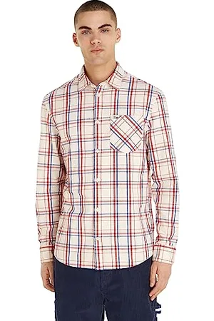 Tommy Hilfiger Herren Hemd Check Pocket Shirt Freizeithemd, Mehrfarbig (Ancient White Check), S