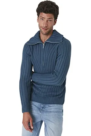 Trendyol Herren Rollkragenpullover, Einfarbig, Schmal Sweatshirt, , L
