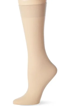 Nur Die Knie 30 DEN semi-blickdichte transparente Nylon Socken matte Optik mit Komfortbund Kniestrümpfe Damen