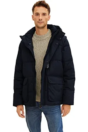 TOM TAILOR Herren Puffer Jacke mit Kapuze 1032491, , S