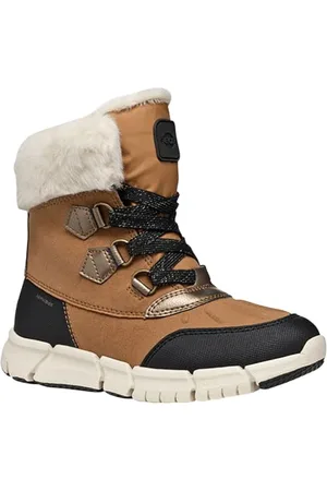 Geox J FLEXYPER Girl B AB Snow Boot, Whisky/Black, 36 EU