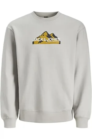 JACK & JONES JACK&JONES Herren JCOMOUNTAIN Logo Sweat Crew Neck Sweatshirt, , M