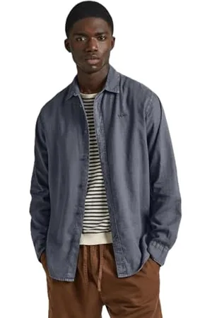Pepe Jeans Herren Paytton Hemd, Grau (Phantom Grey), L