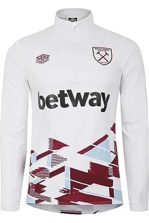 Umbro Herren 98670u Midlayer, MFP-Brilliant White/New Claret/Cerulean, S