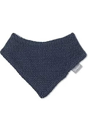 Sterntaler Jungen Baby Winter Dreieckstuch gefüttert Microfleece mit Klettverschluss einfarbig gestrickt, dunkelblau – 4102070- , Größe 1
