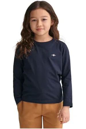 GANT Unisex Kinder Shield Ls T-Shirt T-Shirt, , 92