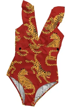 averie Damen Andra One Piece Swimsuit, Red, L