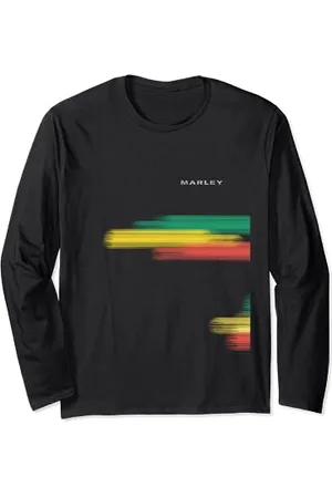 Bob Marley Offizielle Rasta Splatter Stripes Langarmshirt