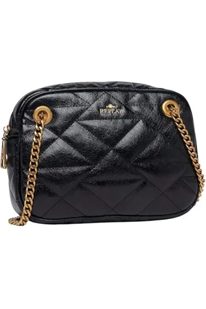 Replay Damen Schultertasche mit Gliederkette, Schwarz (Black 0098), Onesize