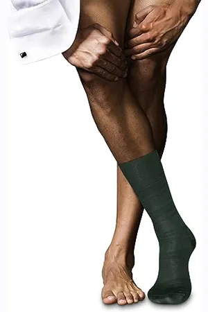 Falke Herren Socken Highshine M So Seide Baumwolle gemustert 1 Paar, , 43-44