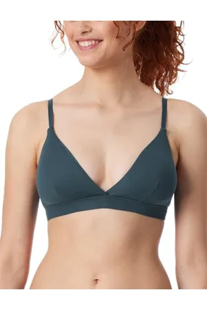 Schiesser Damen Soft Organic Cotton Mit Herausnehmbaren Pads Pure Rib Sport-BH, , 80A EU