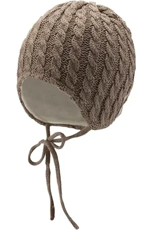 Sterntaler Strickmütze mit Zopfmuster - Unisex Babymütze, gefüttert mit wärmendem Baumwollfleece - Wintermütze mit Ohrenklappen und Bindeband - , 45